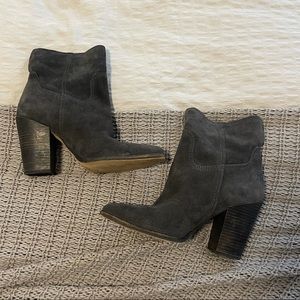 Dolce Vita Charcoal Suede Booties | Size 8.5